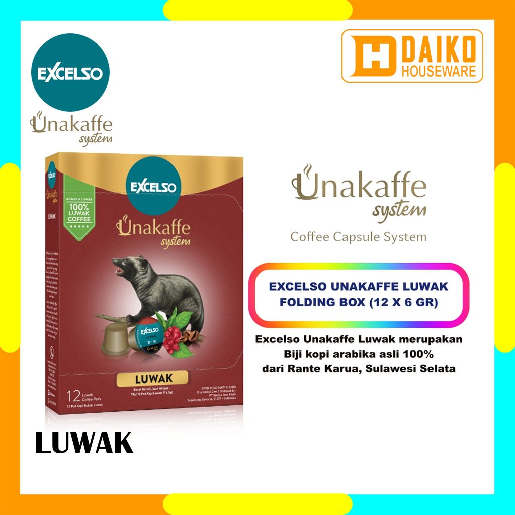 Capsule Coffee Excelso Unakaffe Luwak - Kopi Kapsul by Kapal Api