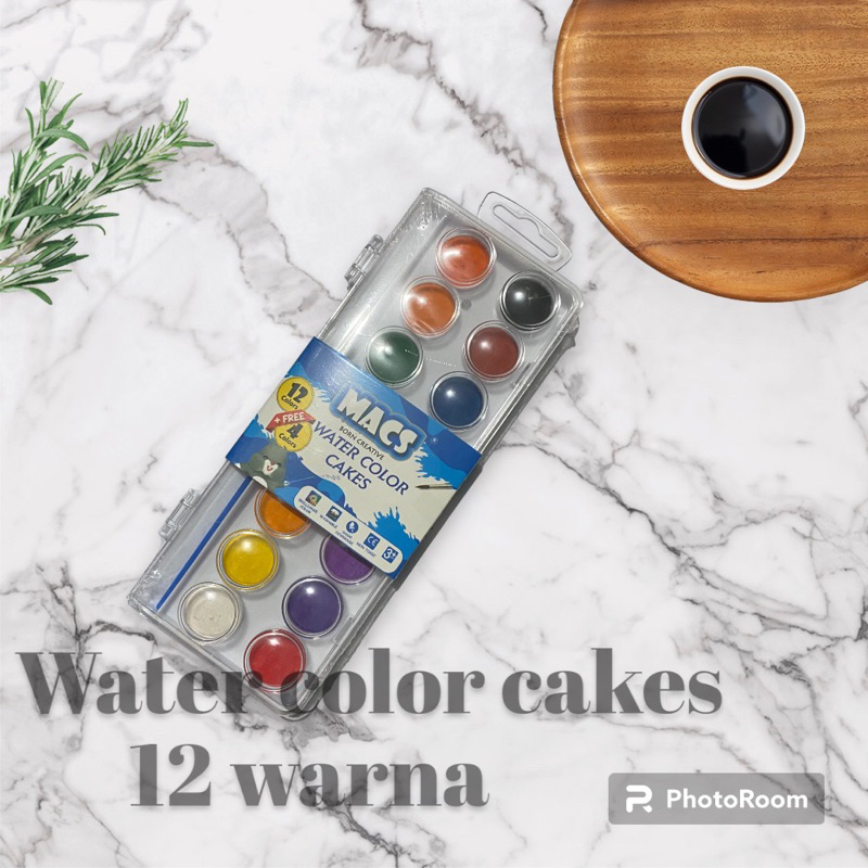 

MACS Cat Air Water Color Cakes 12 + Free 4 Warna