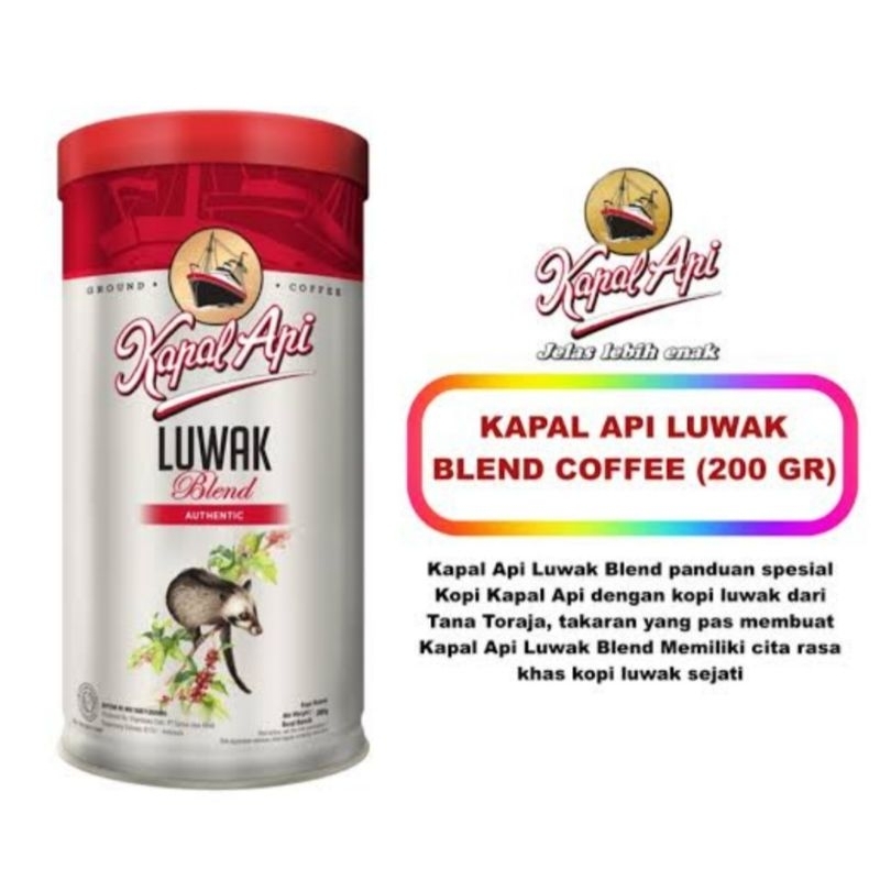 

kapal api premium luwak bend can