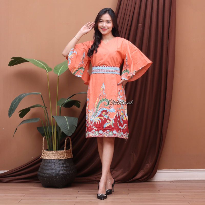 clara dress - dress batik pesta - dress batik modern
