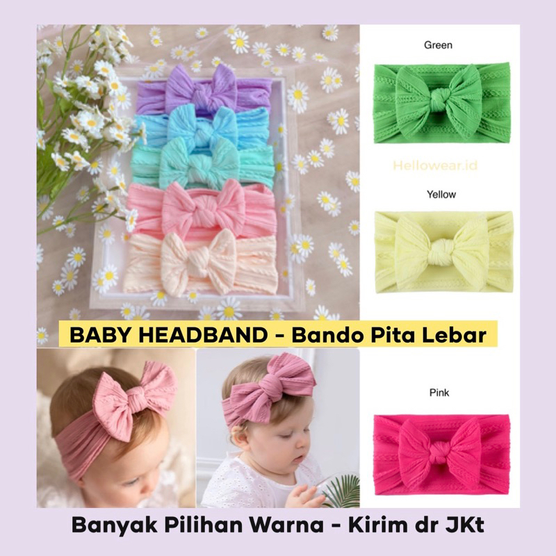 Big Bow Bandana bayi headband jumbo premium import pita anak perempuan Bandana Kupu Kupu Bayi Perempuan Import Baby Girl Headband Bando Aksesoris Rambut newborn Ikat Rambut Anak Bando Anak Bando Baby