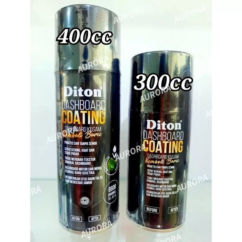 Diton Dashboard 9800 Coating Black Hitam | Cat untuk Body Kasar Kulit Jeruk dasbor