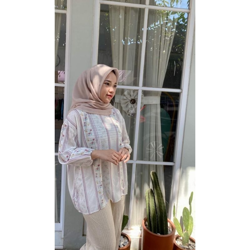 BINAR MOTIF MIX by.hq - Blouse Wanita - Atasan Wanita - Blouse - Atasan Wanita Blouse - Blouse Motif Bunga Lengan Panjang -Blouse Rayon Wanita - Pakaian Wanita Atasan - Blouse Bunga - Blouse Motif - Atasan Blouse - Blouse Bunga Bunga - Blouse Motif Bunga