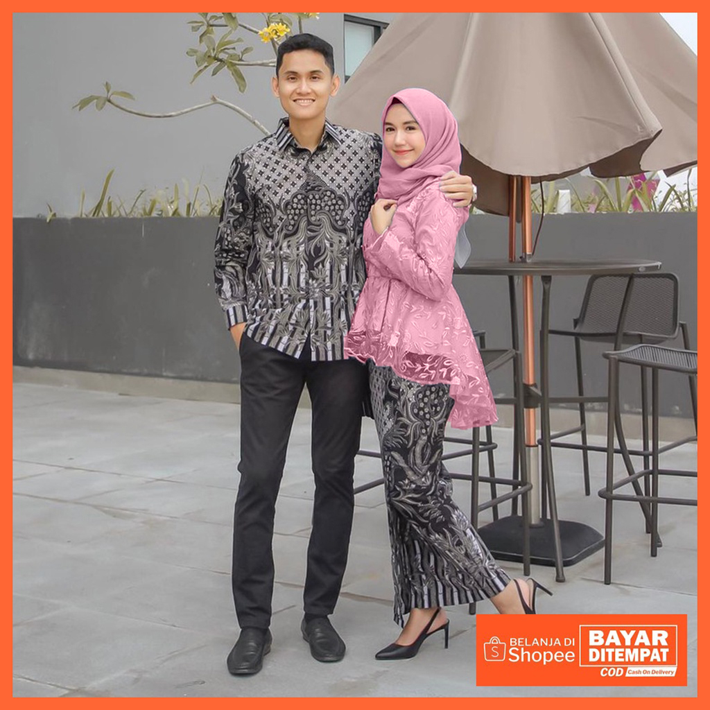 Maura Couple - Sania Ruffle Batik Couple Ori Ndoro Jowi DNT Garansi Termurah Shopee - Kebaya Anabel