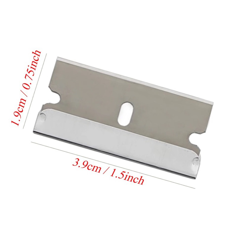 5Pcs Cutter Pembersih Lem Sticker Scrapper Knife Razor Blade Refill