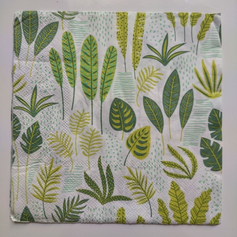 191. Decoupage napkins / Tisu decoupage / cocktail tisu motif daun