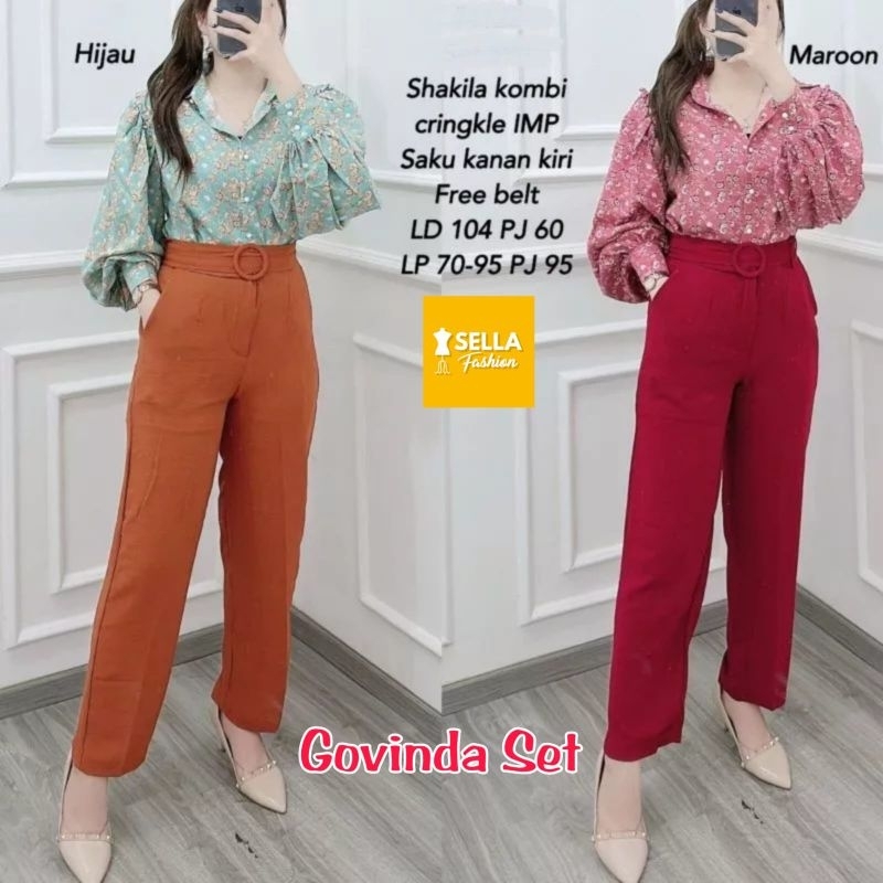 Setelan Wanita Baju Kantor Baju Kekinian Set undangan One Set Celana