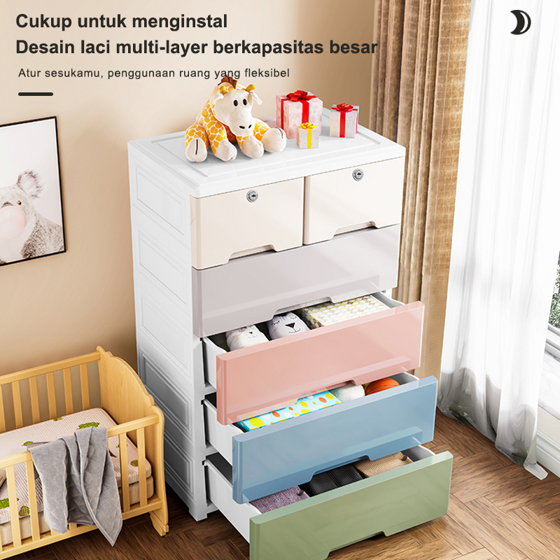 Pocket Dragon Loker Plastik Lemari Plastik Lemari Pakaian Laci Plastik Kabinet Drawer Storage Cabinet [ Garansi lima tahun ](SLCTG)