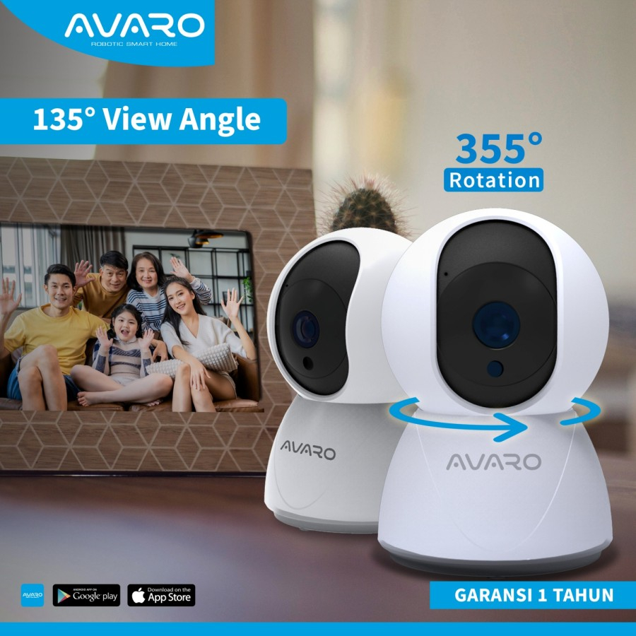 AVARO Smart CCTV CT01A IP Camera Indoor WIFI 2MP PTZ Port LAN