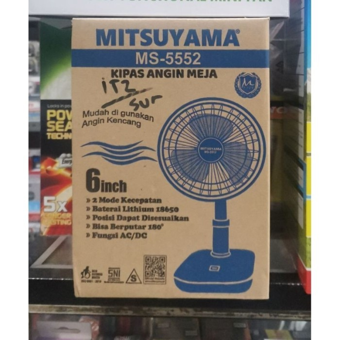 Barangunik2021 -Kipas Angin Meja Portable Emergency Desk Fan 6 inch Mitsuyama MS-5552