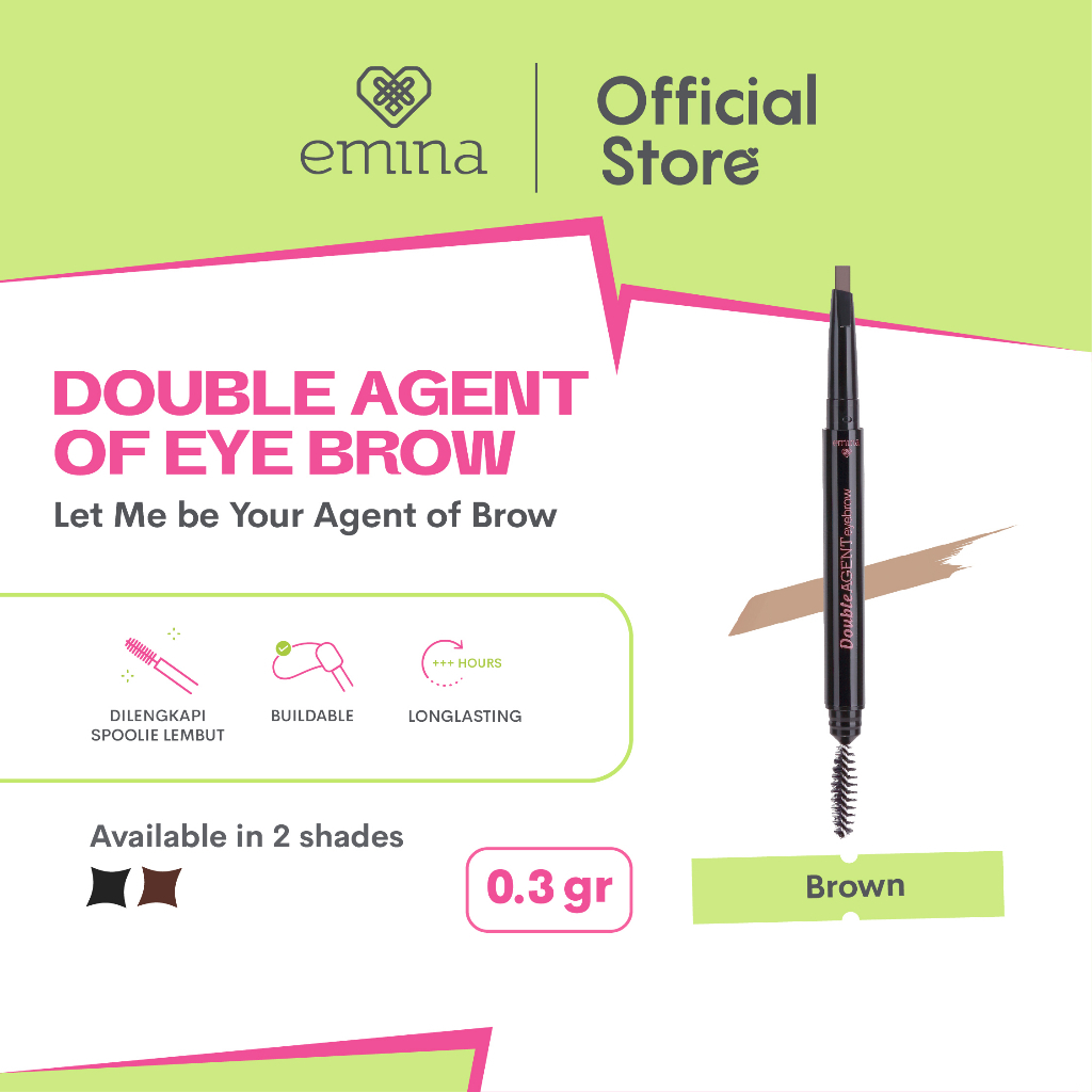 ✨ AKU MURAH ✨ Emina Double Agent Eyebrow 0.25 gr - Eye Brow