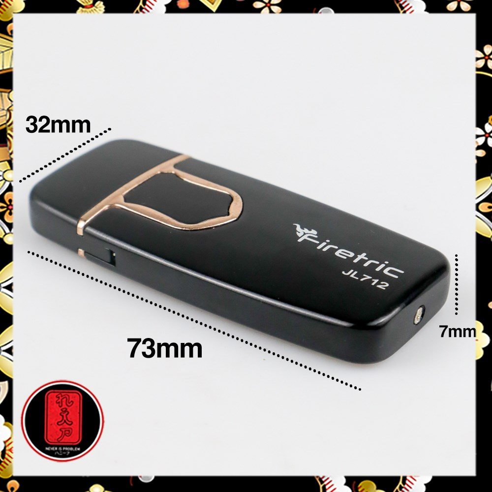 Firetric Korek Api Elektrik Fingerprint Touch Sensor - JL712 - Glossy Black