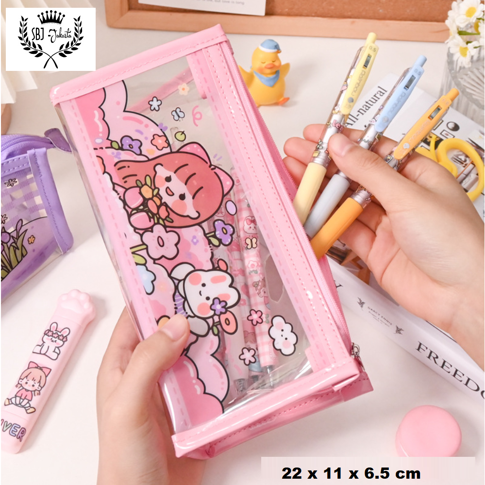 Tempat pensil Kotak Pensil anak cewek waterproof Tulips Girl BONUS STICKER