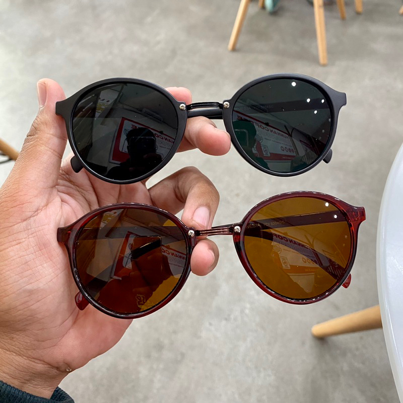 [[COD]] Kacamata Oval Vintage Pria/Wanina Kacamata Oval Gaya Korean