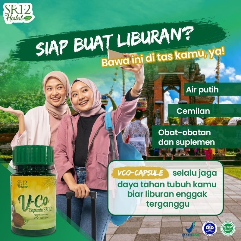 VCO Capsule SR12 - Meningkatkan Immunitas Tubuh - Menambah Nafsu Makan - Menambah Berat Badan - Isi 100 Capsule