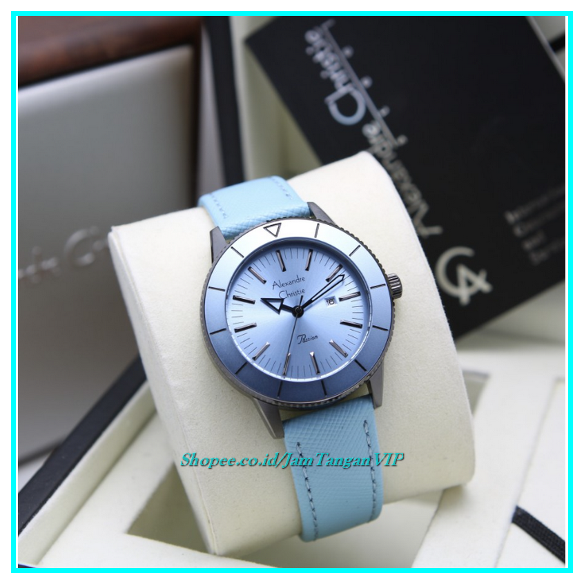 Jam Alexandre Christie Wanita Tali Kulit Murah