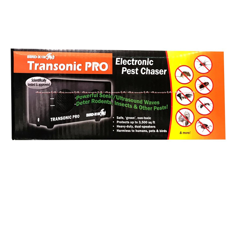 Transonic Pro Bird X Electronic Pest Chaser Ultrasound Waves Alat Pengusir Tikus Serangga Hama Kecoa Semut Trans Sonic