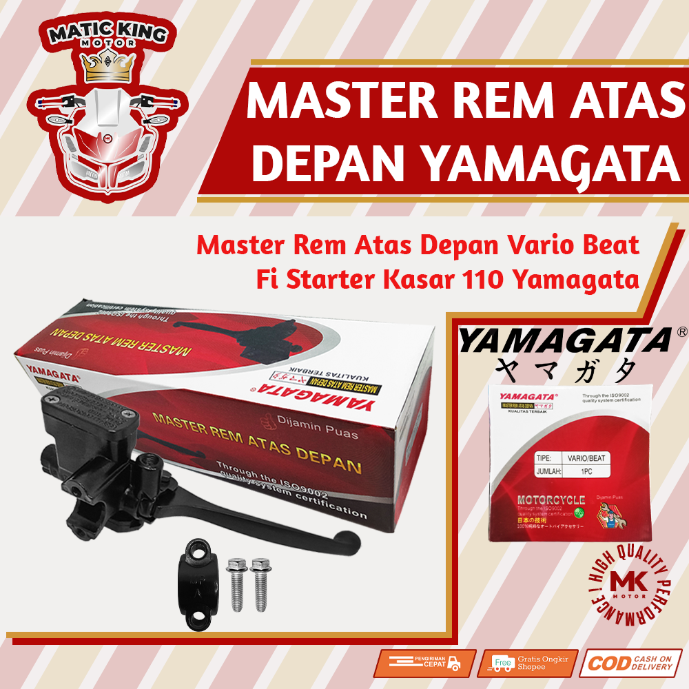 Master rem kanan assy Honda Beat Vario Scoopy Karbu Fi 110 Hitam Yamagata