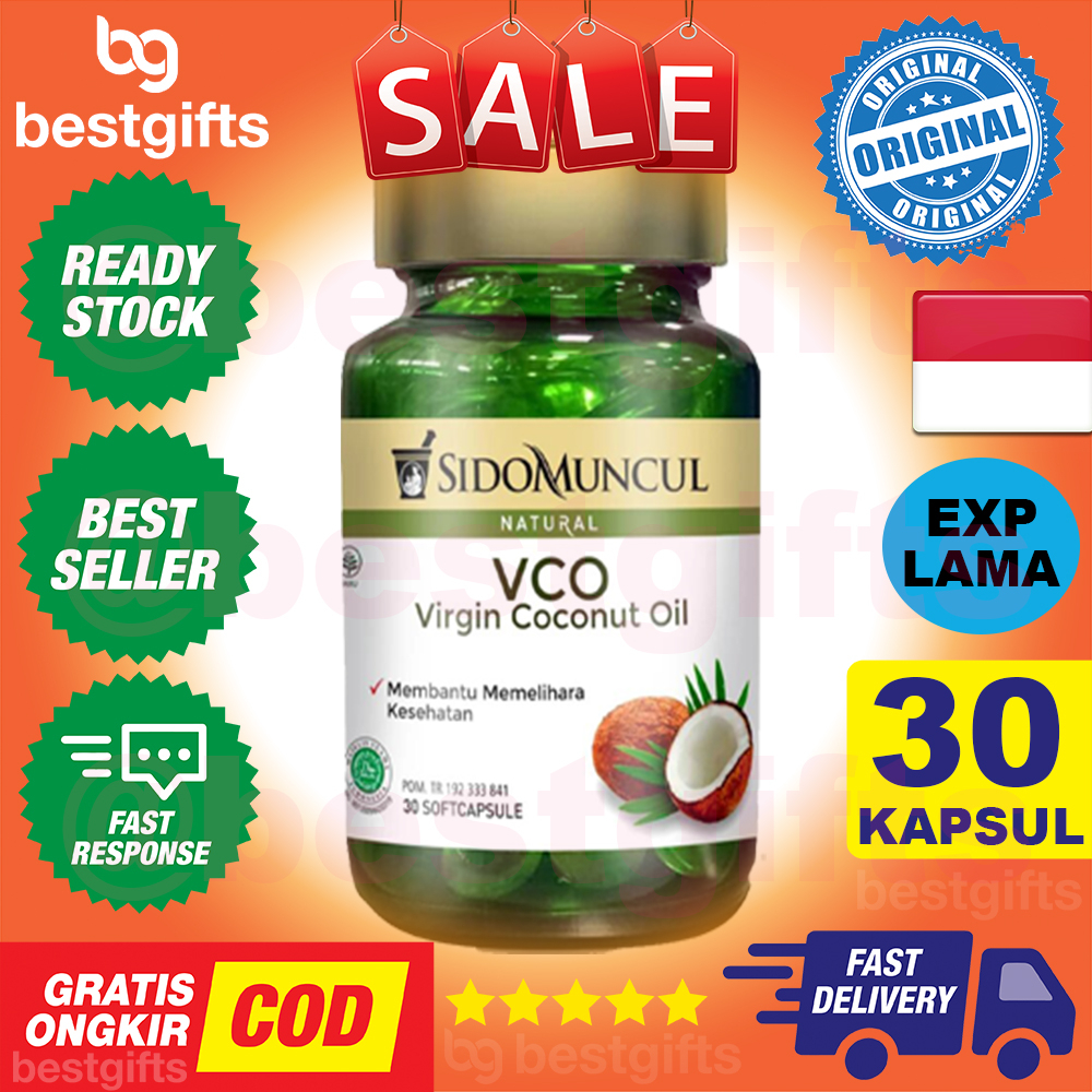 SIDOMUNCUL SIDO MUNCUL NATURAL VIRGIN COCONUT OIL VCO 100 MG MEMBANTU MEMELIHARA KESEHATAN TUBUH  30 SOFTCAPSUL