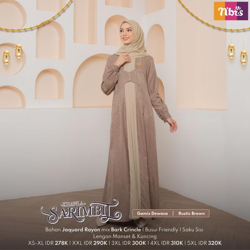 Gamis Nibras Khawla Brown Terbaru 2023 Nibras Gamis Terbaru