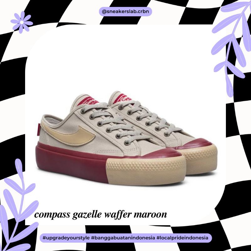 COMPASS GAZELLE LOW WAFER MAROON