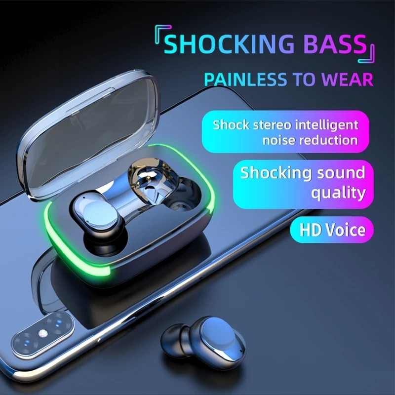 Y60 TWS Bluetooth Headset HiFi Stereo Waterproof Earphone Bass