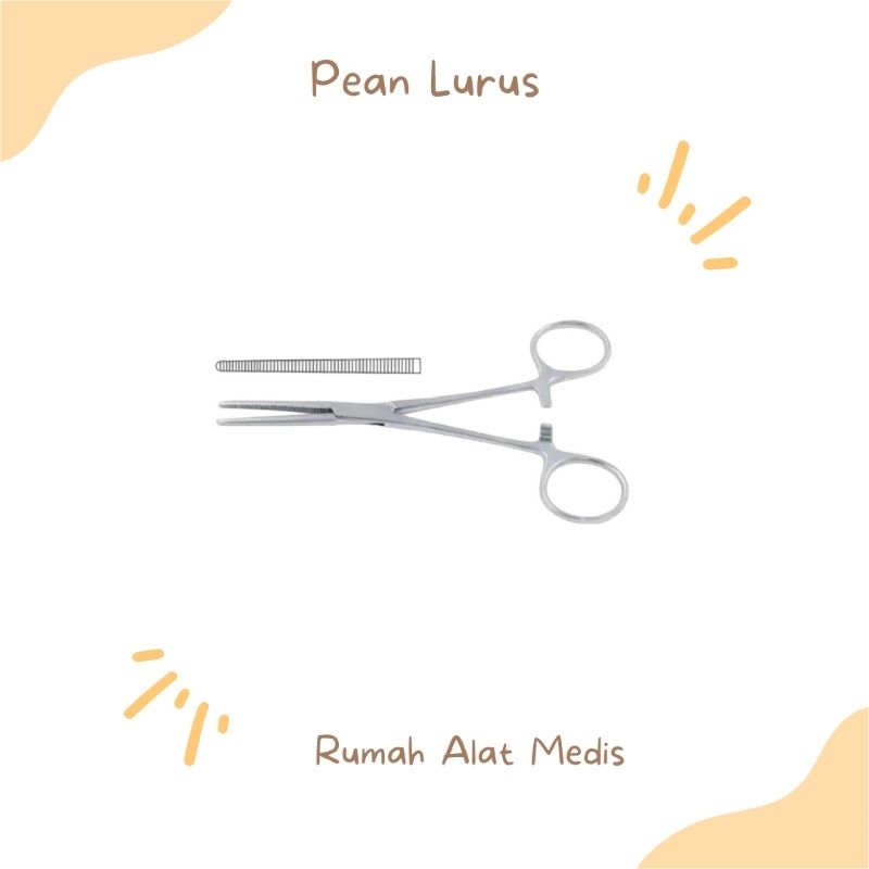 Marwa Klem Pean Lurus / Bengkok 18cm Pean Klem Arteri 18 cm