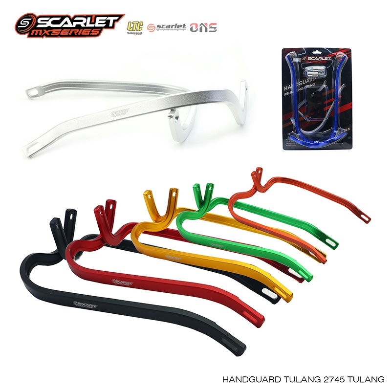 HANDGUARD SCARLET HANDGUARD TULANG PELINDUNG TANGAN FULL CNC SCARLET RACING SUPERMOTO TRAIL