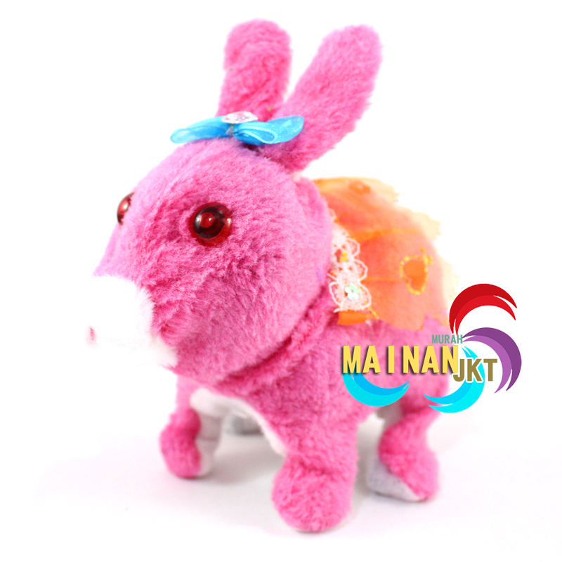MAINANKEI MAINAN ANAK MURAH CAI161 BONEKA KELINCI MAINAN BONEKA KELINCI BEREGERAK BISA BERJALAN