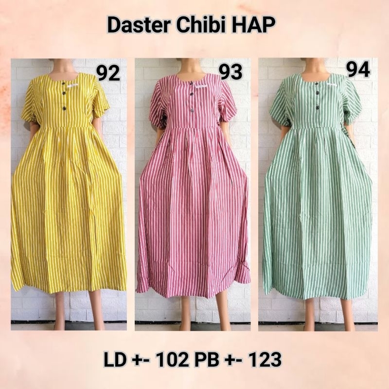 Daster Chibi Lengan HAP Aneka Motif LD 102 Adem Busui Friendly