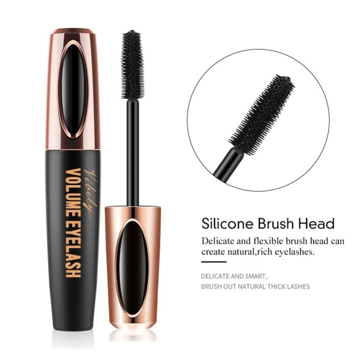 Hope Store - 4D Silk Fiber Eyelash Mascara Waterproof Maskara Pemanjang bulu mata alami