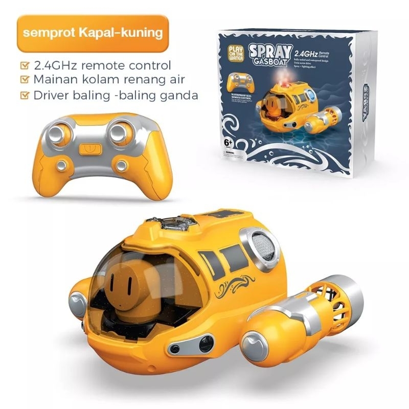 Remote Control RC Kapal Selam Spray Gasboat Signal 2.4GHZ Bisa Buat Lomba Main Bareng