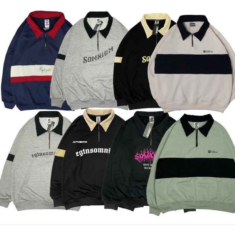 Cn Sweater Pria Wanita Cowok Cewek Eigh Murah Zipper Sleting Original