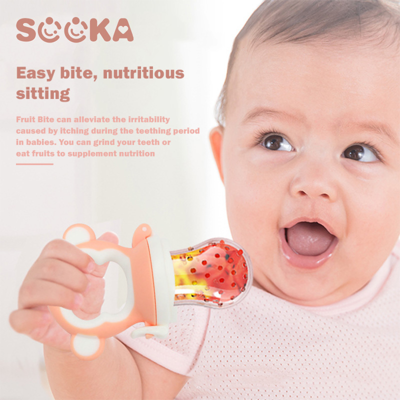 SOOKA Dot Bayi Fruit Teether - Empeng Buah dan Sayur Untuk Bayi Persiapan Mpasi BPA Free SK-ECC1133