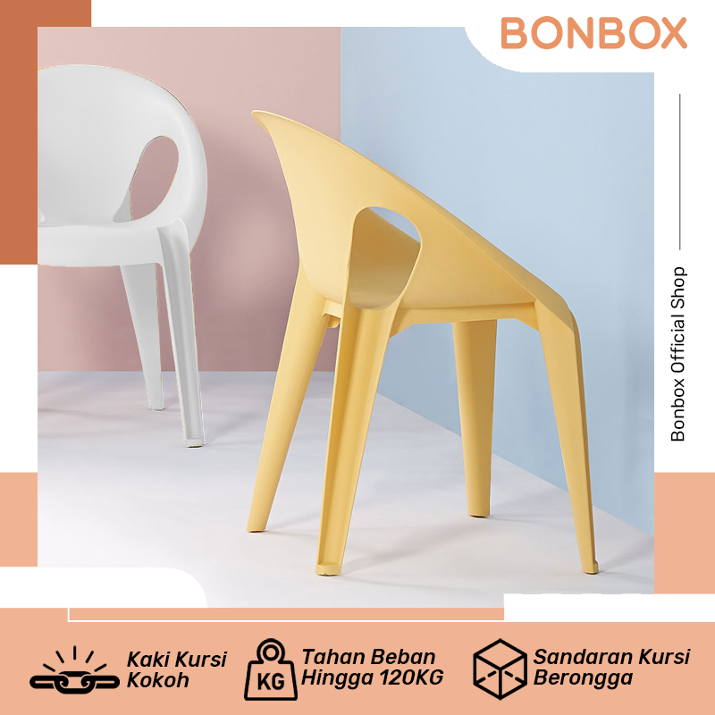 BONBOX Chair &amp; Stool Kursi Serbaguna Aesthetic Kokoh Kuat Anti Leyot Nyaman Untuk Bersandar Bisa Untuk Ruang Tamu Ruang Kerja Ruang Makan BCS21201