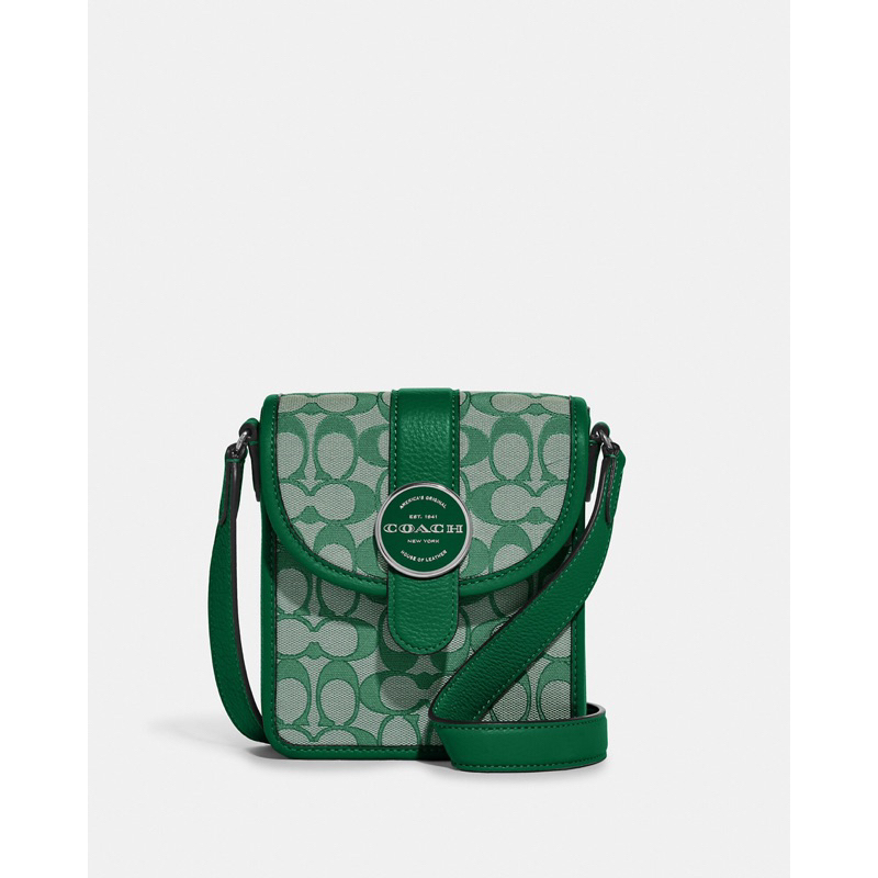 Coach North/South Lonnie Crossbody In Signature Jacquard (C 8312)