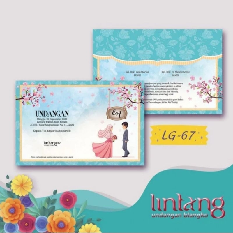 LINTANG 67 Blangko Undangan Nikah Pernikahan