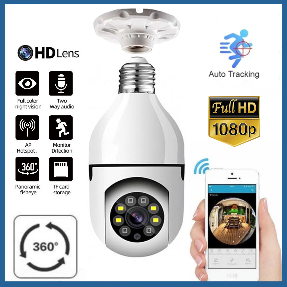 【READY STOCK】IP Camera CCTV Wifi HD 1080P 360° Panorama / Smart Wifi Kamera CCTV HD Wireless IP Kamera APP Control