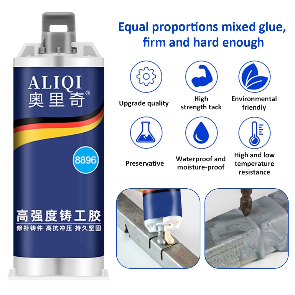 LEM METAL BESI CAMPUR Lem Super Glue A+B Metal Repairing Adhesive Sealant Welding Glue 100g K9119 HT5 SW-15 8896 809