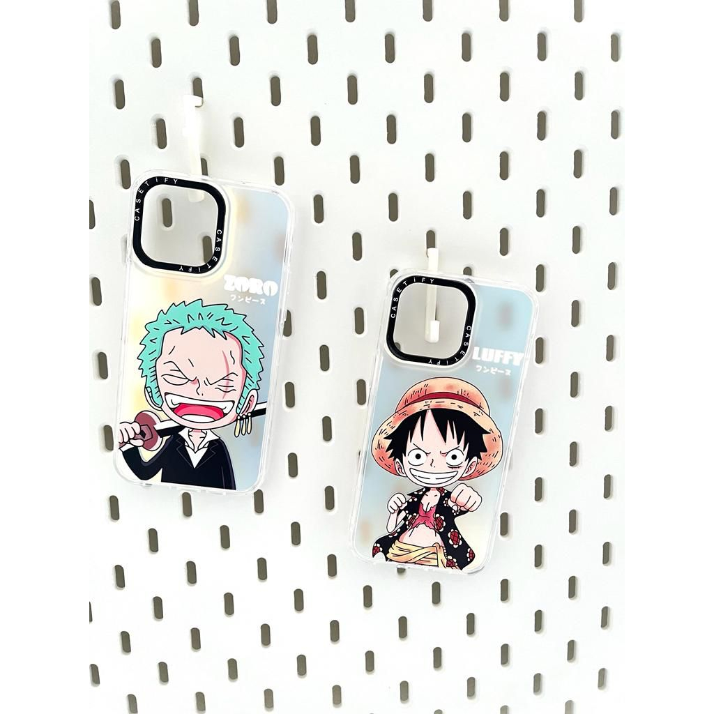 NEW HOLOGRAM CASETI-FY CASE !!  CHIBI ONE PIECE LUFFY ZORO IP 14 PROMAX 14 PRO 14PLUS 14 13 PROMAX 13 PRO 13 12 PROMAX 12 PRO 12  11PROMAX 11 SOFTCASE