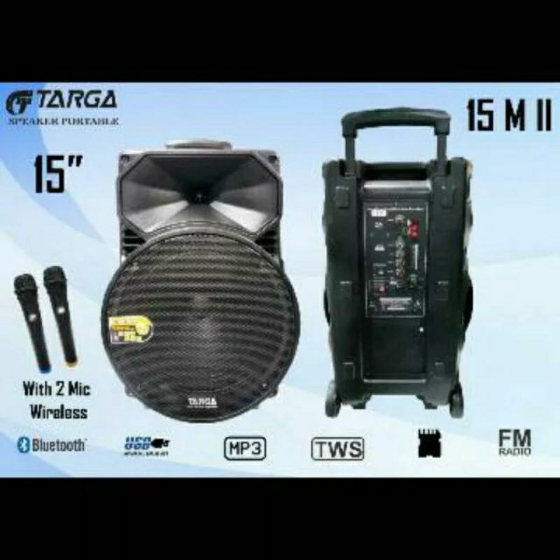 Speaker Portable Trolley Targa 15 M - 15 inch