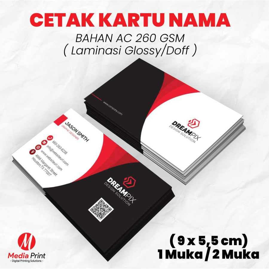 

CETAK KARTU NAMA CUSTOM DESAIN DAN BOX - AC 260 + LAMINASI