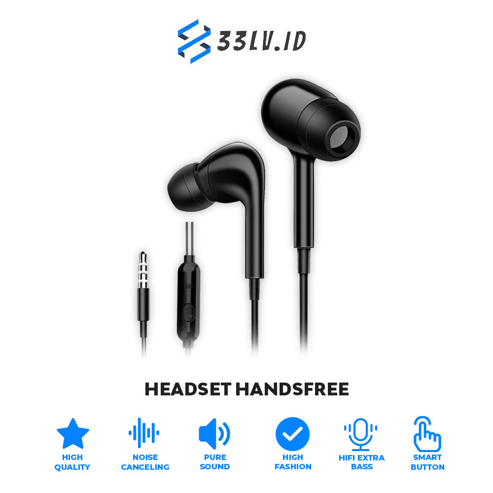 【33LV.ID】YS-125 Headset/Handsfree Harga Terjangkau Hifi Sound Wired 4D Earphone+Mic