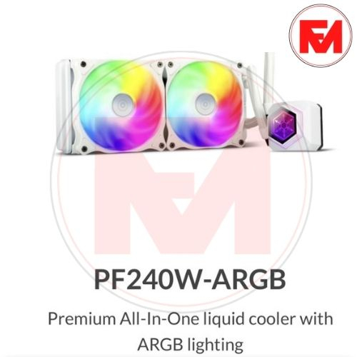 Silverstone PF240-ARGB WHITE 240mm AIO Liquid CPU COOLER | GARANSI RESMI | FANCY_MAKASSAR