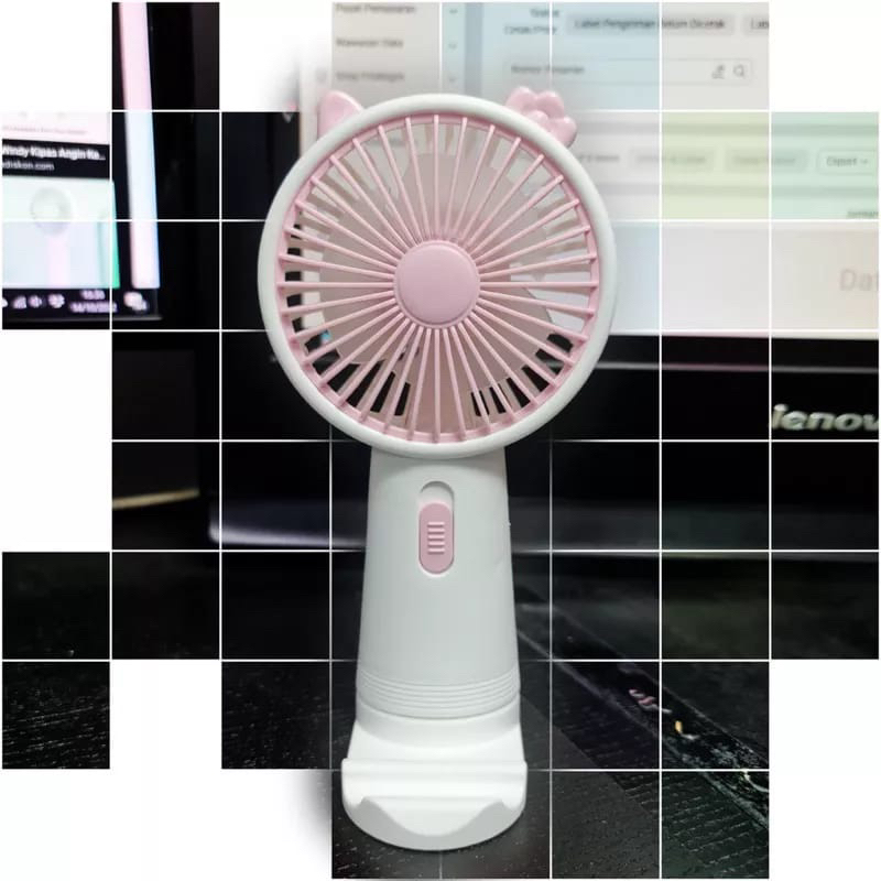 Kipas Mini Karakter ( Genggam Tangan &amp; Duduk Berdiri Meja ) USB / Mini Fan Portable