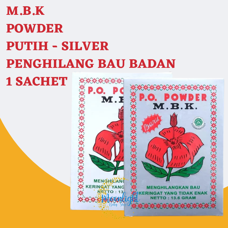 MBK Bedak Sachet 13.6gr - Putih Silver M.B.K Powder