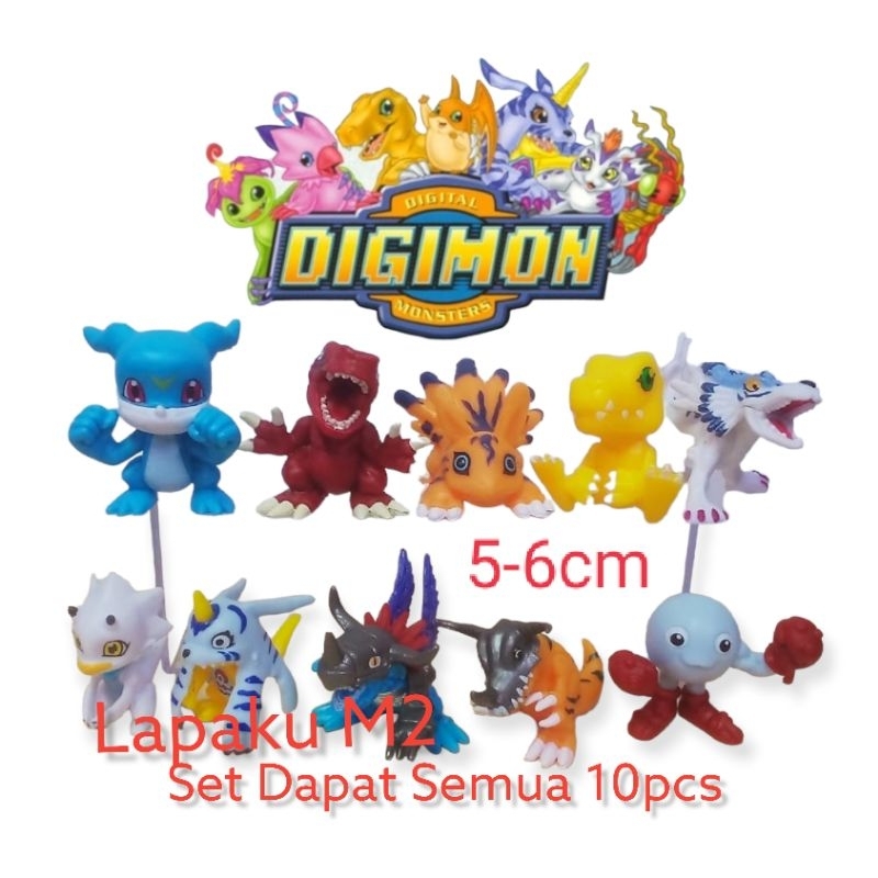 Digimon adventure Agumon Gabumon Wargreymon Figure set 10pcs