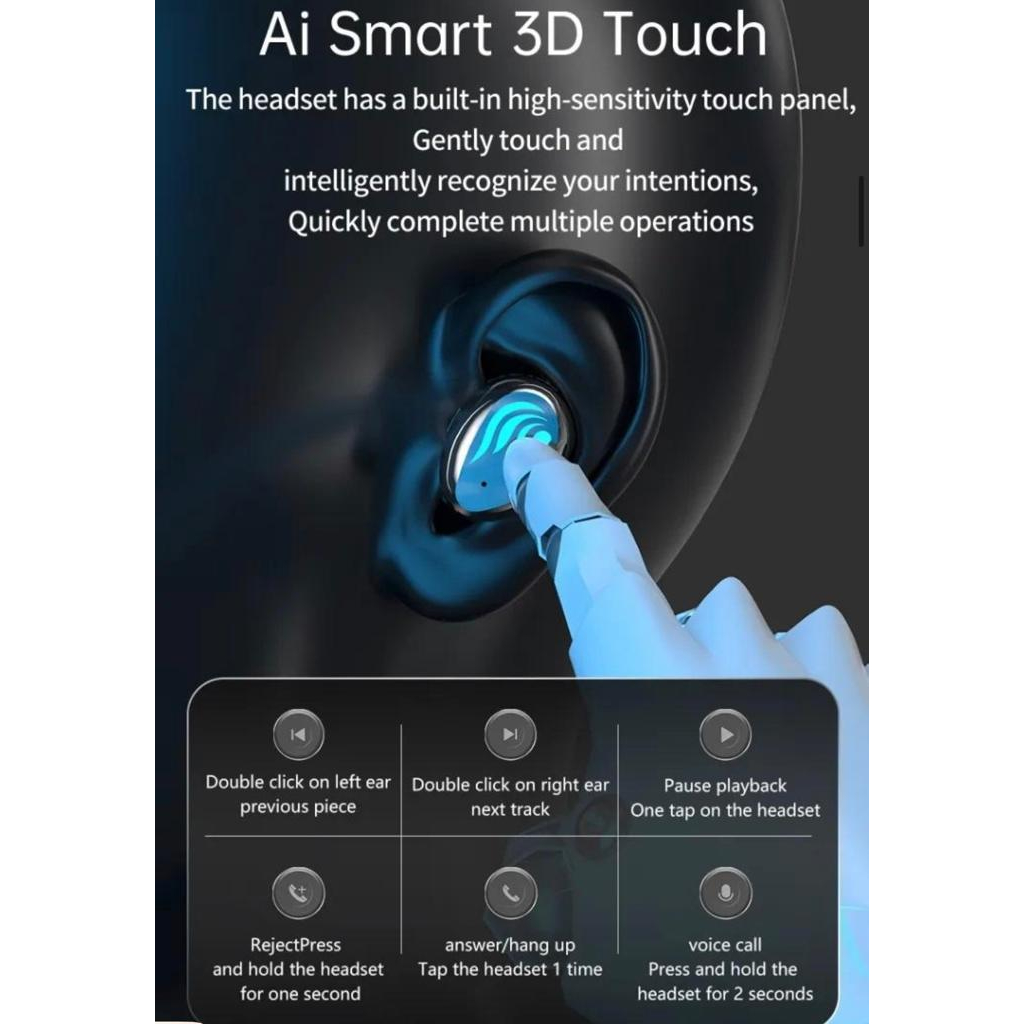 M27 Wireless Earphones Bluetooth V5.3 TWS Wireless Headphones LED Display With Power Bank Headset With Microphone