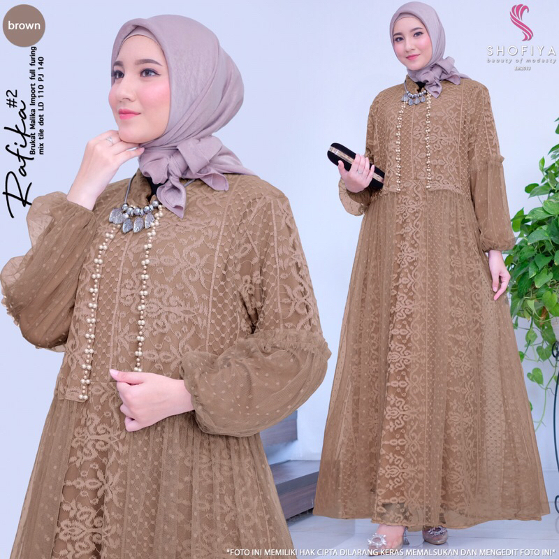 Nasywa dress ori shofiya / original shofiya / Gamis nasywa shofiya / gamis shimmer shofiya / dress s