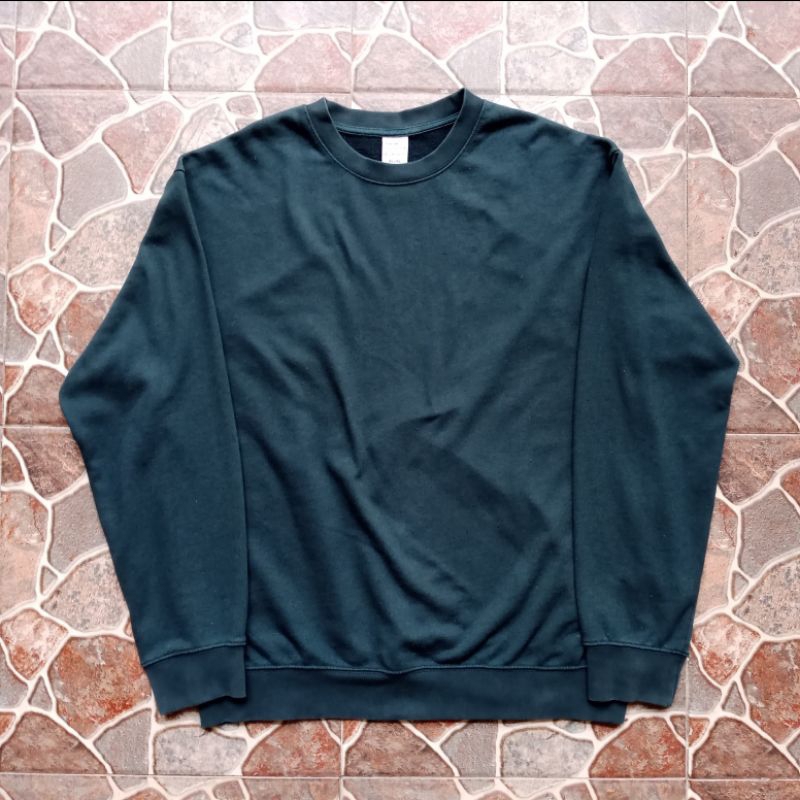 Crewneck Giordano Hijau botol - Second Original